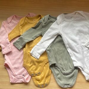 Honest Organic Cotton long sleeve bodysuits